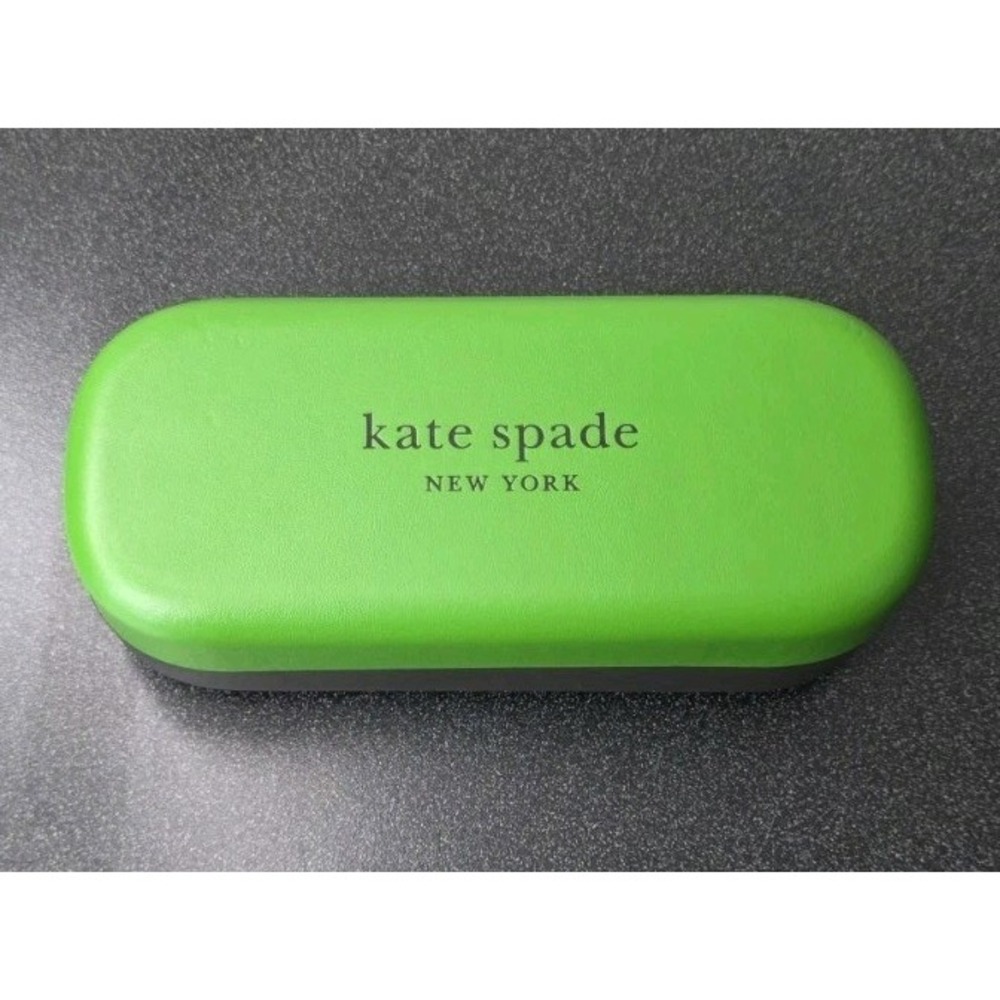 New Kate Spade Green Eyeglass Sunglasses Case Hard Eyewear Travel